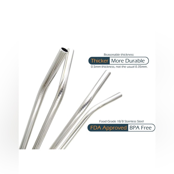 12 inch stainless steel straws-brand new in package - Picture 5 of 7